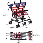 Komfortable und dauerhafte Kinderwagen & Kinderwagen Twin Kinderwagen Ultra Light Two-Child Double-Regenschirm