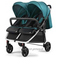 Baby carriage Doppelkinderwagen Lichtständer aus Aluminiumlegierung Liegen und Sitzen auf Zwei Kinderwagen 30 kg Tragfähigkeit Fünf-Punkt-Sicherheitsgurt Ablagekorb Markise