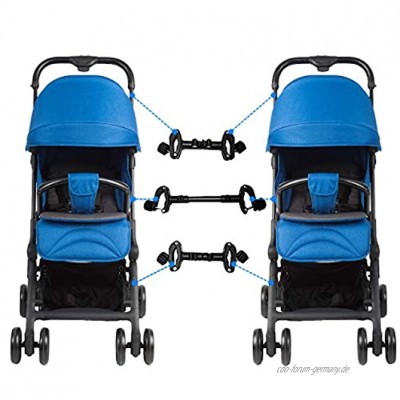 iFCOW Kinderwagen-Verbindungsstücke universelle Kinderwagen-Verbindungsstücke verstellbare Kinderwagen-Anschlüsse für Zwillinge