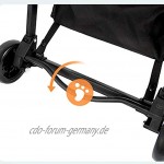 Kleine Faltbaren Kinderwagen Pannensichere Reifen EVA Räder Tragbare Leichte Kinderwagen Mit Verstellbarer Rückenlehne Und Fußstütze,Grau