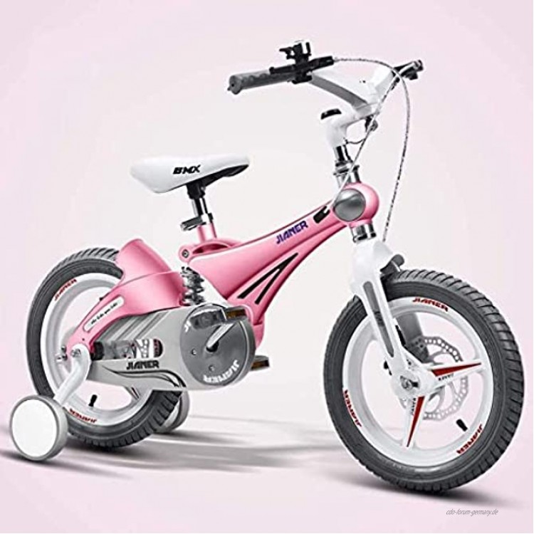 XBR 2021 New Tricycle Kids Trike Bequemes Kinderfahrrad 14 16 Zoll Kinderwagen 3-6 Jahre alt Mountainbike Fahrrad Kinderfahrrad Bequem Farbe: Pink Größe: 14 Zoll Kinderwagen Kinderwagen