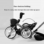 GPWDSN Reclining Kids Kinderwagen Fahrrad-Folding Sicherheits-Kind-1 3 6 Jahre Alt Auto-Kind-Tricycle Farbe: Rot