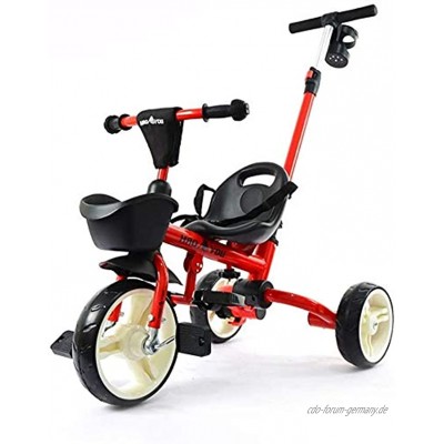 GPWDSN Reclining Kids Kinderwagen Fahrrad-Folding Sicherheits-Kind-1 3 6 Jahre Alt Auto-Kind-Tricycle Farbe: Rot