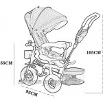 JINHH Spaziergänger Tricycle Licht Kid Faltbare Fahrrad 1 3 6 Jährig Spaziergänger Drehsitz Sicherheits-Schutz Für Kinder