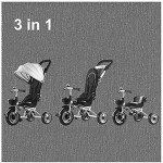 JINHH Trolley Dreirad Kinder-Fahrrad Falten Kid Fahrrad Kinder Mit Schutzzaun Faltbare Im Freien Beweglicher Und Sicherheit Tricycle