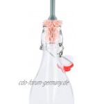 com-four® 3X Flaschenbürste zum Säubern von Flaschen Lange Reinigungsbürste für Gläser und Trinkflaschen 03 Stück Silikonborsten