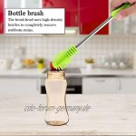 Socialme-eu Reinigungsbürste für Babyflasche Silikonbürste multifunktional mit langem Griff grün