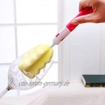UPKOCH 4pcs Schwamm Flaschenbürste Babyflaschenreiniger rotierenden und schnell trocknenden Flaschenbürste Tasse Wäscher Waschbürsten