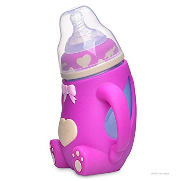 Babyflasche，Naturnah Glasflasche，Transparent，240MLPurple