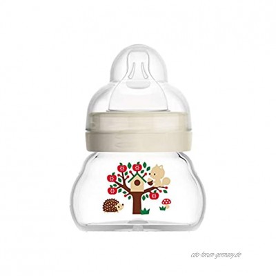 MAM Bottle Feel Good extra kleine Glasflasche mit MAM Sauger hitzebeständige Glasflasche für Neugeborene Unisex 1 x 90 ml
