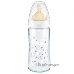 NUK First Choice Glas-Trinkflasche mit Latex-Sauger Sortiert 1 x 1 Stück