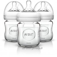 Philips AVENT Natural Glass Bottle 4 Ounce Pack of 3 by Philips AVENT