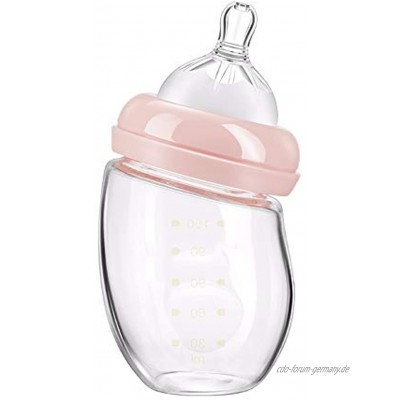 ZXAOYUAN Erste Wahl für Glasbabyflaschen Neugeborene Flaschen Babyflaschen Schnuller BPA-frei 150ml