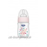 Clearfee | Wee Baby Neugeborene Babyflasche Set | Power Girl Pink | 2x 250ml + 2x 150ml + 2x Handgriffe | + 0-6 Monate | Trinkflasche Milchflasche | BPA Frei