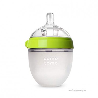 Comotomo Natural Feel Baby Silikon-Trinkflasche grün 150ml