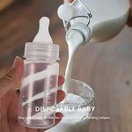 HEMOTON 5Pcs Baby Flasche mit Langsam Fluss Nippel Infant Fütterung Weithals Flasche Neugeborenen Milch Flaschen für Jungen Mädchen