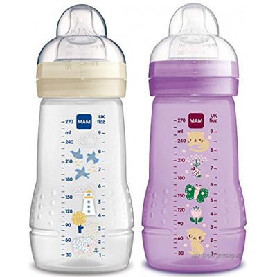 MAM 357426 Baby Bottle 270 ml Doppelpack Mädchen Neutral