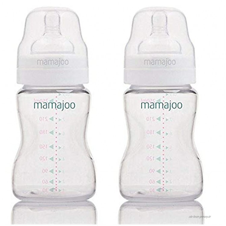 Mamajoo Silver Babyflasche | 250 ml | BPA-frei | Gesund | Sicher | Für Neugeborene | Leicht zu reinigen | Baby Gesundhei