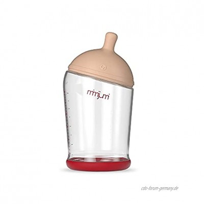 mimijumi Baby-Trinkflasche 240 ml transparent rot