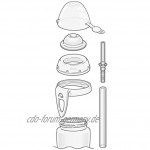NUK First Choice+ Flexi Cup Trinklernflasche | ab 12 Monaten | auslaufsicher mit Trinkhalm | Clip und Schutzkappe | BPA-frei | 300 ml | lila mit Musikmotiven