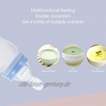 Silikon-Babyflasche multifunktionale breitkalibrige Neugeborenen-Brustflasche Säuglingsnahrungsflasche für Babys und KleinkinderBlau