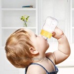 Skrskr 60 ml Natural Feel Mini Stillflasche Baby Anti-Colic Fütterung Babyflaschen Standardkaliber Für Neugebornen Trinkwasser Fütterung Milch Fruchtaft 11x5,5 cm