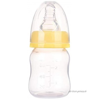 Skrskr 60 ml Natural Feel Mini Stillflasche Baby Anti-Colic Fütterung Babyflaschen Standardkaliber Für Neugebornen Trinkwasser Fütterung Milch Fruchtaft 11x5,5 cm